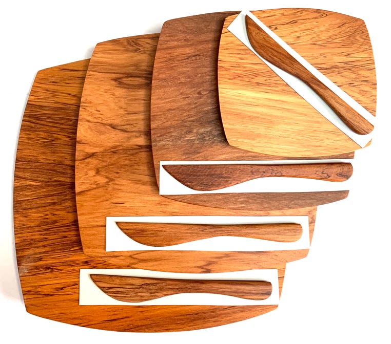 Contempory Square Boards Rimu Kauri